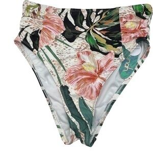 Mynah Bikini Bottom High Rise Cheeky- NWT | Women Small | Floral
